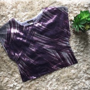 Purple sequined blouse